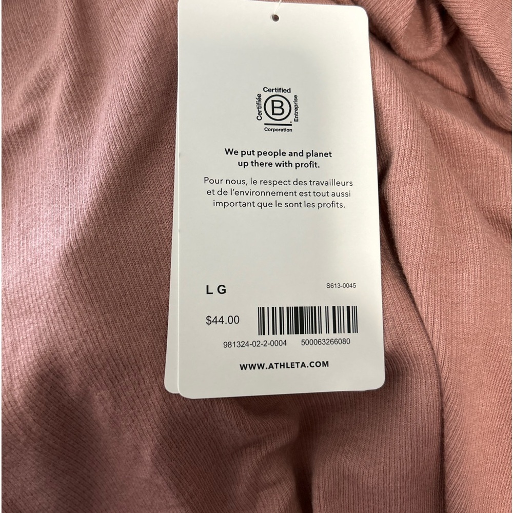 NWT Athleta Well Rested Sleeveless Rib Sleep Tank Palermo Pink Size Large NWT - Picture 6 of 8